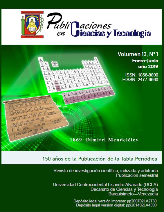 Publicaciones en  Ciencias y Tecnología Vol 13  nro 1 Año 2019
